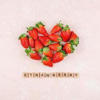 Romantic concept composition with strawberries photo