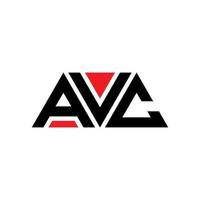 AVC triangle letter logo design with triangle shape. AVC triangle logo design monogram. AVC triangle vector logo template with red color. AVC triangular logo Simple, Elegant, and Luxurious Logo. AVC