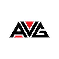 AVG triangle letter logo design with triangle shape. AVG triangle logo design monogram. AVG triangle vector logo template with red color. AVG triangular logo Simple, Elegant, and Luxurious Logo. AVG