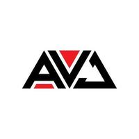 diseño de logotipo de letra triangular avj con forma de triángulo. monograma de diseño de logotipo de triángulo avj. plantilla de logotipo de vector de triángulo avj con color rojo. logotipo triangular avj logotipo simple, elegante y lujoso. avj