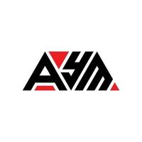 AYM triangle letter logo design with triangle shape. AYM triangle logo design monogram. AYM triangle vector logo template with red color. AYM triangular logo Simple, Elegant, and Luxurious Logo. AYM