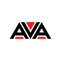 diseño de logotipo de letra triangular ava con forma de triángulo. monograma de diseño de logotipo de triángulo ava. plantilla de logotipo de vector de triángulo ava con color rojo. ava logo triangular logo simple, elegante y lujoso. Ava