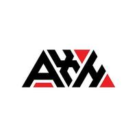 AXH triangle letter logo design with triangle shape. AXH triangle logo design monogram. AXH triangle vector logo template with red color. AXH triangular logo Simple, Elegant, and Luxurious Logo. AXH