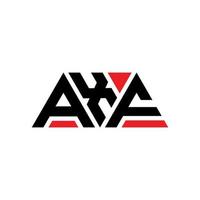 diseño de logotipo de letra triangular axf con forma de triángulo. monograma de diseño del logotipo del triángulo axf. plantilla de logotipo de vector de triángulo axf con color rojo. logotipo triangular axf logotipo simple, elegante y lujoso. axf