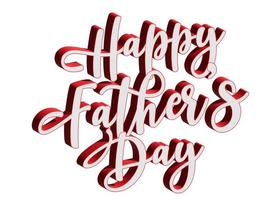 HappyFather'sDay 3D Reto Text with Red and white photo