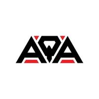 AQA triangle letter logo design with triangle shape. AQA triangle logo design monogram. AQA triangle vector logo template with red color. AQA triangular logo Simple, Elegant, and Luxurious Logo. AQA