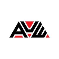 diseño de logotipo de letra de triángulo auw con forma de triángulo. monograma de diseño de logotipo de triángulo auw. plantilla de logotipo de vector de triángulo auw con color rojo. logotipo triangular auw logotipo simple, elegante y lujoso. auw