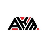 diseño de logotipo de letra triangular akm con forma de triángulo. monograma de diseño del logotipo del triángulo akm. plantilla de logotipo de vector de triángulo akm con color rojo. logotipo triangular akm logotipo simple, elegante y lujoso. akm