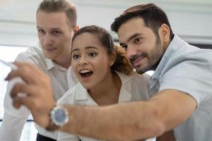 Group of Business team working Meeting in modern office photo