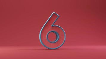 number text red in background red 3d illustration rendering, countdown text number text red color photo