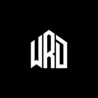 WRD letter logo design on BLACK background. WRD creative initials letter logo concept. WRD letter design. vector