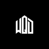 WQD letter logo design on BLACK background. WQD creative initials letter logo concept. WQD letter design. vector