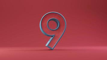 number text red in background red 3d illustration rendering, countdown text number text red color photo