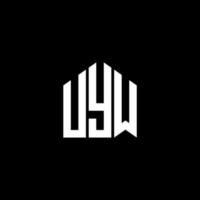 UYW letter logo design on BLACK background. UYW creative initials letter logo concept. UYW letter design. vector