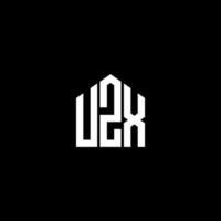 diseño de logotipo de letra uzx sobre fondo negro. concepto de logotipo de letra de iniciales creativas uzx. diseño de letras uzx. vector