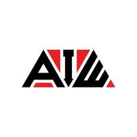 diseño de logotipo de letra triangular aiw con forma de triángulo. monograma de diseño del logotipo del triángulo aiw. plantilla de logotipo de vector de triángulo aiw con color rojo. logotipo triangular aiw logotipo simple, elegante y lujoso. aiw