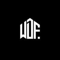 diseño de logotipo de letra wdf sobre fondo negro. concepto de logotipo de letra de iniciales creativas wdf. diseño de letras wdf. vector