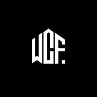 WCF letter logo design on BLACK background. WCF creative initials letter logo concept. WCF letter design. vector