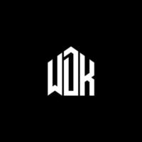 diseño de logotipo de letra wdk sobre fondo negro. concepto de logotipo de letra de iniciales creativas de wdk. diseño de letras wdk. vector