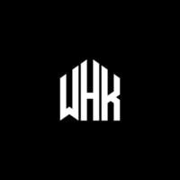 diseño de logotipo de letra whk sobre fondo negro. whk creative iniciales carta logo concepto. diseño de letras whk. vector