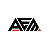 diseño de logotipo de letra triangular aem con forma de triángulo. monograma de diseño del logotipo del triángulo aem. plantilla de logotipo de vector de triángulo aem con color rojo. logotipo triangular aem logotipo simple, elegante y lujoso. aem