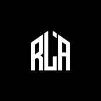 diseño de la letra rla. Diseño del logotipo de la letra rla sobre fondo negro. concepto de logotipo de letra de iniciales creativas de rla. diseño de la letra rla. Diseño del logotipo de la letra rla sobre fondo negro. r vector