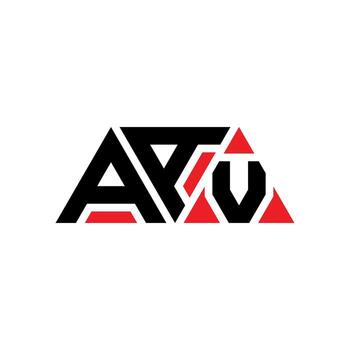 AAV triangle letter logo design with triangle shape. AAV triangle logo design monogram. AAV triangle vector logo template with red color. AAV triangular logo Simple, Elegant, and Luxurious Logo. AAV