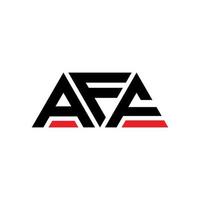 diseño de logotipo de letra triangular aff con forma de triángulo. monograma de diseño de logotipo de triángulo aff. plantilla de logotipo de vector de triángulo aff con color rojo. logo triangular aff logo simple, elegante y lujoso. aff