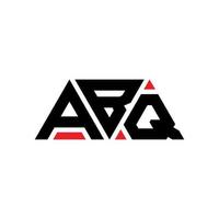 diseño de logotipo de letra de triángulo abq con forma de triángulo. monograma de diseño de logotipo de triángulo abq. plantilla de logotipo de vector de triángulo abq con color rojo. logotipo triangular abq logotipo simple, elegante y lujoso. abq