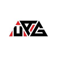 diseño de logotipo de letra triangular uag con forma de triángulo. monograma de diseño del logotipo del triángulo uag. plantilla de logotipo de vector de triángulo uag con color rojo. logotipo triangular uag logotipo simple, elegante y lujoso. uag