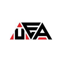 diseño de logotipo de letra triangular uea con forma de triángulo. monograma de diseño del logotipo del triángulo uea. plantilla de logotipo de vector de triángulo uea con color rojo. logo triangular uea logo simple, elegante y lujoso. uea