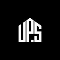 diseño de logotipo de letra ups sobre fondo negro. concepto de logotipo de letra de iniciales creativas ups. diseño de carta ups. vector