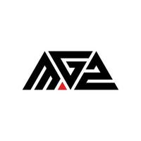 diseño de logotipo de letra triangular mgz con forma de triángulo. monograma de diseño del logotipo del triángulo mgz. plantilla de logotipo de vector de triángulo mgz con color rojo. logotipo triangular mgz logotipo simple, elegante y lujoso. mgz