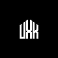 diseño de logotipo de letra uxk sobre fondo negro. Concepto de logotipo de letra de iniciales creativas uxk. diseño de letras uxk. vector