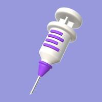 Stylized 3D Syringe Illustration photo