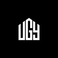 UGY letter logo design on BLACK background. UGY creative initials letter logo concept. UGY letter design. vector