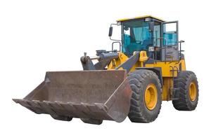 Heavy Power Bulldozer isolated on a white background photo