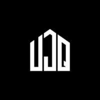 UJQ letter logo design on BLACK background. UJQ creative initials letter logo concept. UJQ letter design. vector