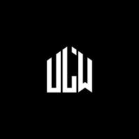 ULW letter logo design on BLACK background. ULW creative initials letter logo concept. ULW letter design. vector