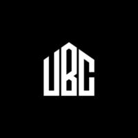 diseño de letras ubc. diseño de logotipo de letras ubc sobre fondo negro. concepto de logotipo de letra de iniciales creativas de ubc. diseño de letras ubc. diseño de logotipo de letras ubc sobre fondo negro. tu vector