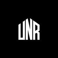 diseño de logotipo de letra unr sobre fondo negro. concepto de logotipo de letra de iniciales creativas unr. diseño de letras unr. vector