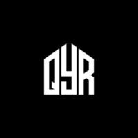 QYR letter design.QYR letter logo design on BLACK background. QYR creative initials letter logo concept. QYR letter design.QYR letter logo design on BLACK background. Q vector