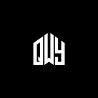 QWY letter logo design on BLACK background. QWY creative initials letter logo concept. QWY letter design. vector