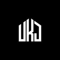 UKJ creative initials letter logo concept. UKJ letter design.UKJ letter logo design on BLACK background. UKJ creative initials letter logo concept. UKJ letter design. vector