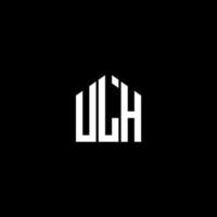 . diseño de letras ulh. diseño de logotipo de letras ulh sobre fondo negro. concepto de logotipo de letra de iniciales creativas ulh. diseño de letras ulh. diseño de logotipo de letras ulh sobre fondo negro. tu vector