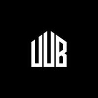UUB letter design.UUB letter logo design on BLACK background. UUB creative initials letter logo concept. UUB letter design.UUB letter logo design on BLACK background. U vector