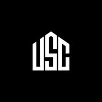 diseño de logotipo de letra usc sobre fondo negro. concepto de logotipo de letra de iniciales creativas usc. diseño de letras usc. vector