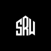 diseño de logotipo de letra srw sobre fondo negro. concepto de logotipo de letra de iniciales creativas srw. diseño de letras srw. vector