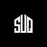 SUQ letter logo design on BLACK background. SUQ creative initials letter logo concept. SUQ letter design. vector