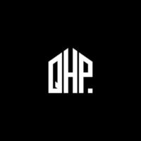 diseño de logotipo de letra qhp sobre fondo negro. concepto de logotipo de letra de iniciales creativas qhp. diseño de letras qhp. vector